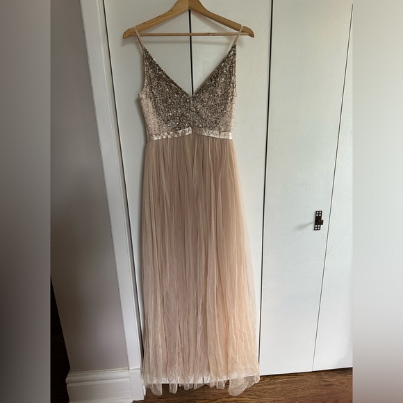 NEW BHLDN by Anthropologie Avery Dress in Oyster - Picture 7 of 9